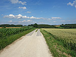 Über einen weiteren Feldweg gelangen wir...