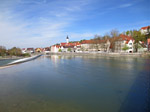Lechwehr mit der Altstadt von Landsberg am Lech