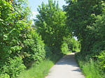 Einstieg in den Bockerlbahn-Radweg in Landau an der Isar