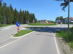 Am Kreisverkehr erreichen wir das Ende der Grasbrunner Radlrunde