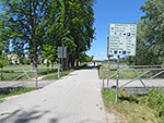 Wegweiser an der Mangfallbrücke in Rosenheim