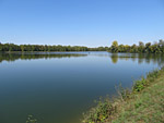 ...und erreichen den Stausee Altheim