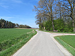 Vorbei an kleinen Waldstücken...