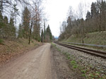 Wir streifen kurz die Gleise der Zugstrecke München-Bayrischzell...