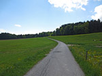 Von Kleinhelfendorf geht es leicht bergauf...