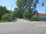 Hier überqueren wir die Schleißheimer Straße...