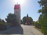 Der Wasserturm und die Sankt-Anna-Kapelle in Ödenstockach