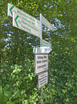 Wegweiser am Isarradweg Höhe Ismaning