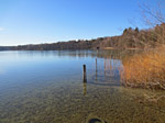 Der Starnberger See unweit der Roseninsel