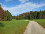 Vorbei an kleinen Waldstücken...