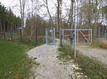 Wir verlassen den dichten Wald durch ein Gatter...
